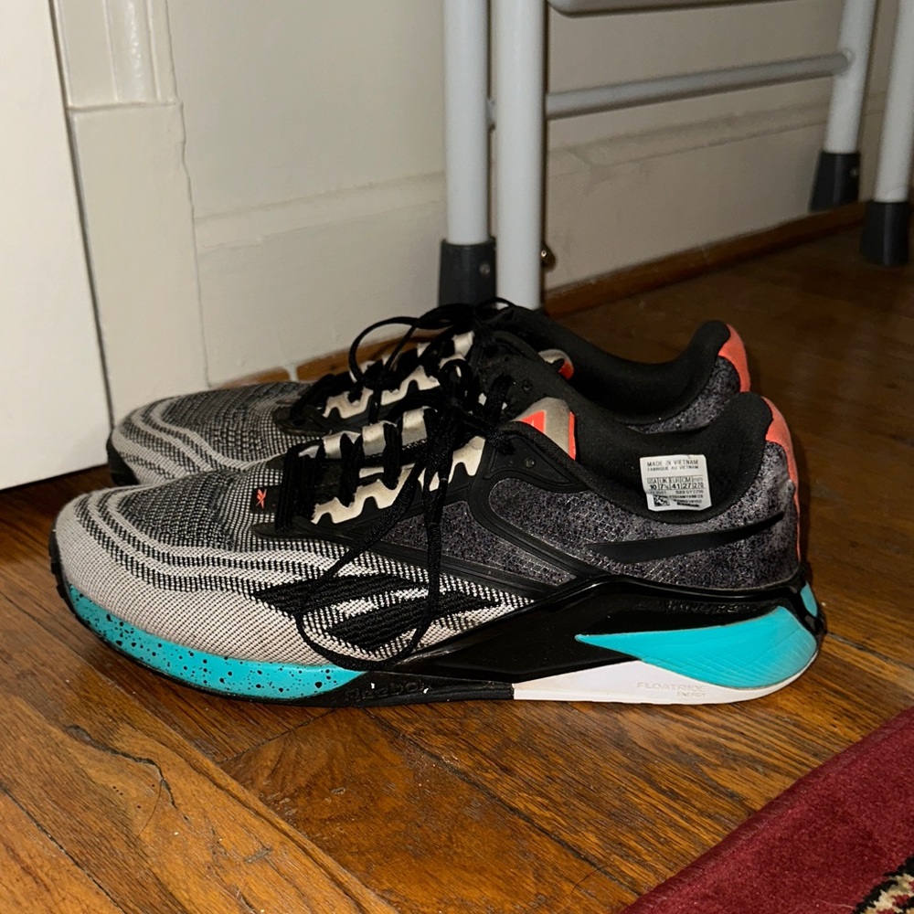 Reebok Nano x2 Black and Teal Sneakers